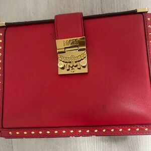 2012 red mcm vintage bag authentic